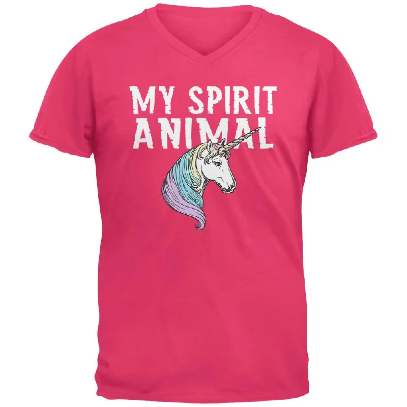 My Spirit Animal Unicorn Mens V-Neck T ShirtVNeckTopGriffin