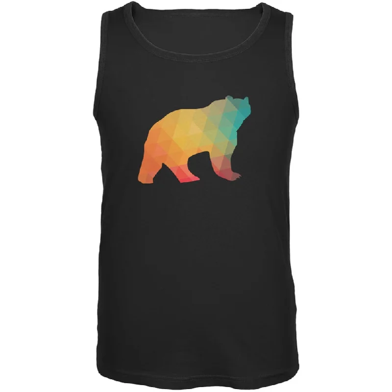 Lightweight hoodieBear Geometric Black Adult Tank Top