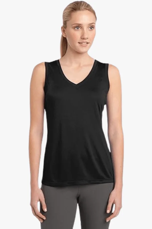 Women's V-Neck Sleeveless T-ShirtVNeckTopLeviathan