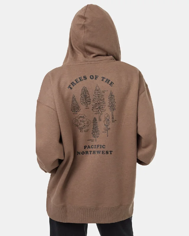 Travel SweatshirtsTree Species Oversized Zip Hoodie