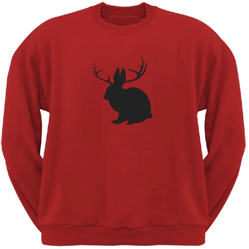 Jackalope Red Adult Crew Neck SweatshirtCrewnecklegend