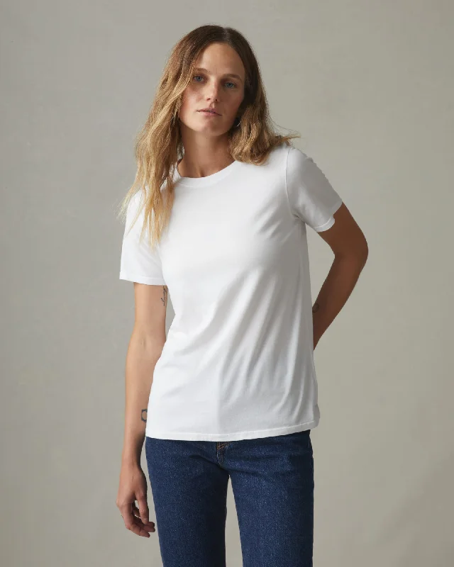 Classic Cotton Crew Tee - WhiteCrewneckanalytics