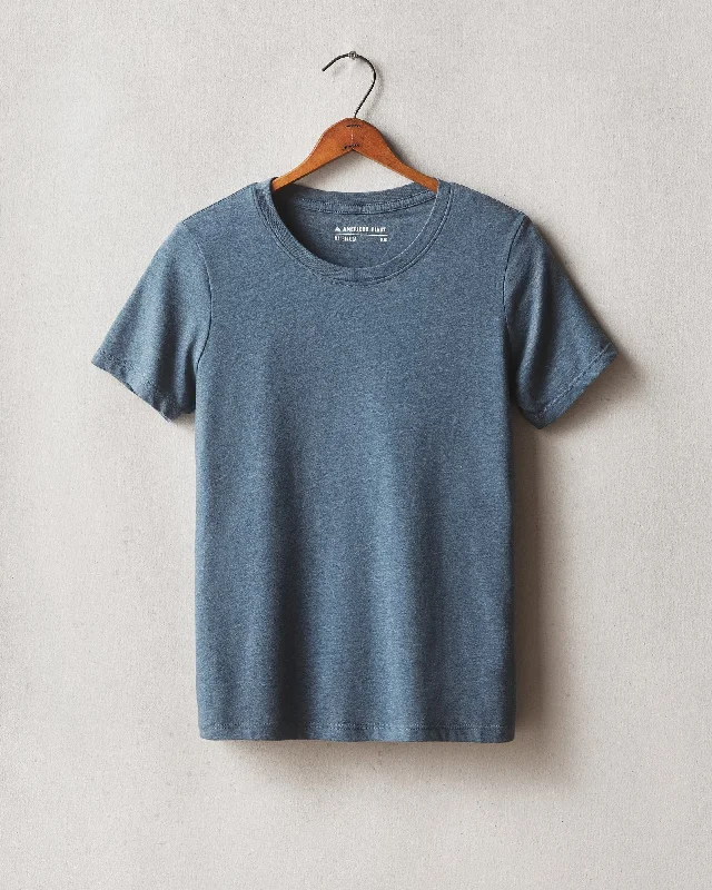 Classic Cotton Crew Tee - Blue Storm HeatherCrewneckdata