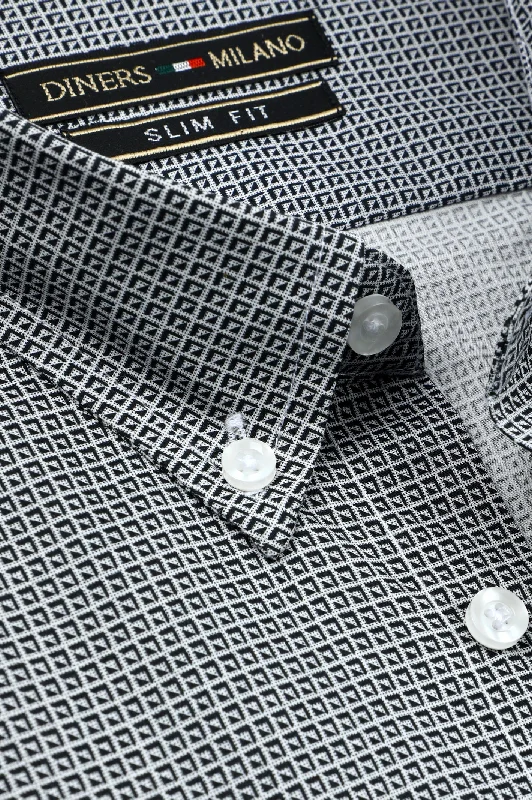 Grey Casual Milano ShirtRibbed Cuff Shirts