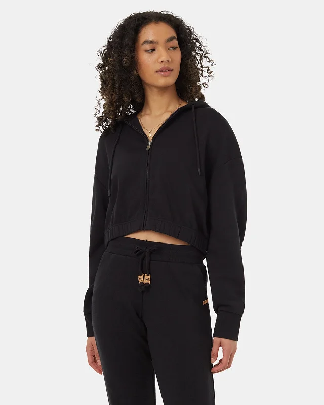 Compression SweatshirtsTreeTerry Oversized Cropped Zip Hoodie