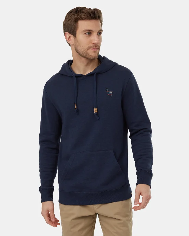 Pocketed HoodiesPeru Embroidered Llama Hoodie