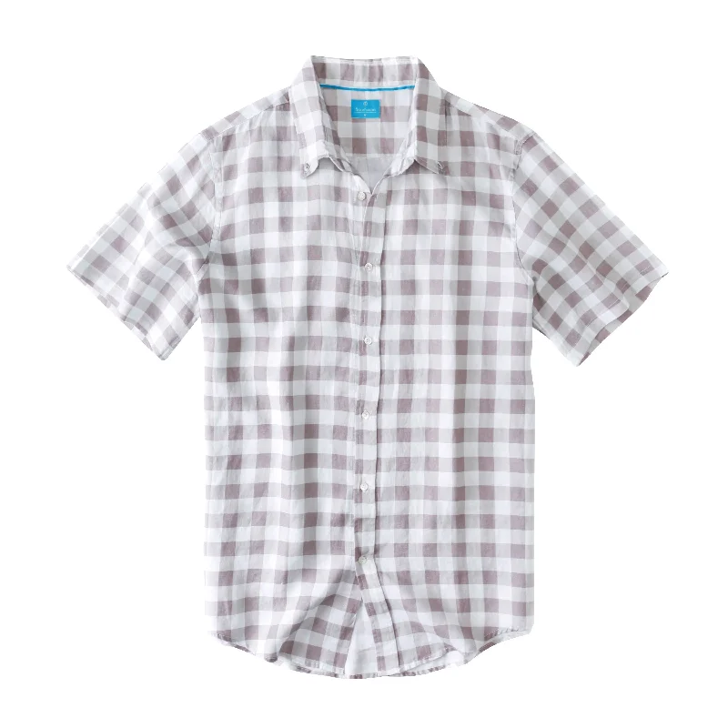 Gingham Khaki/White