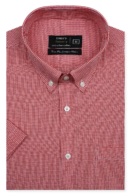 Maroon Formal Luxury Shirt (Half Sleeves)Lounge Shirts