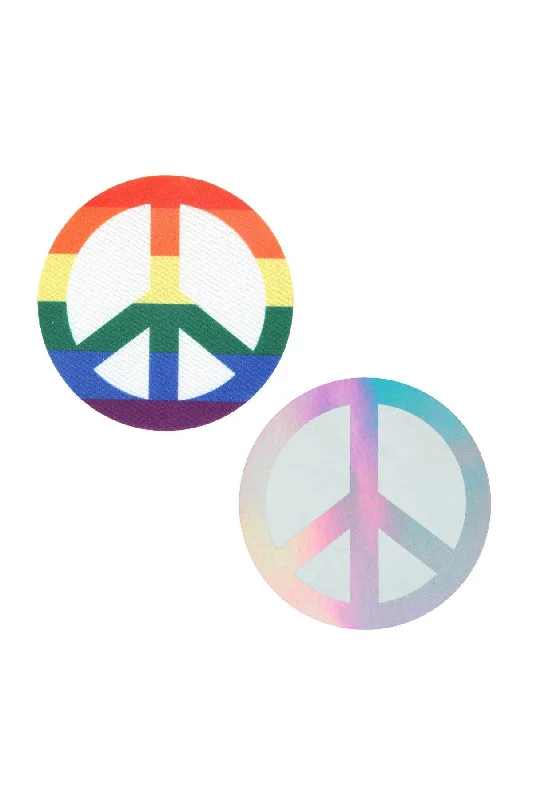 Rainbow Peace Sign Pasties Set