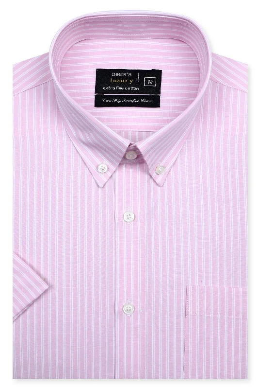 Pink Formal Luxury Shirt (Half Sleeves)Yoga Shirts