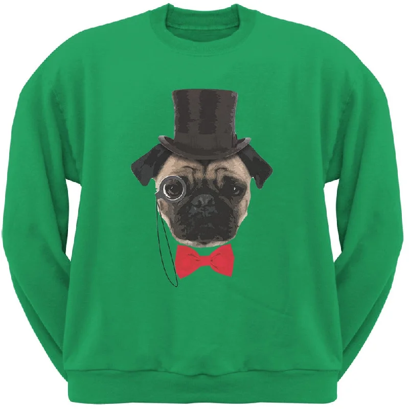 Fancy Pug Irish Green Adult Crew Neck SweatshirtCrewneckchic