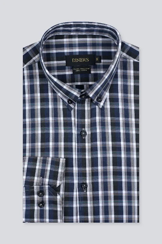 Dark Grey Shepherd Check Casual ShirtRainproof Shirts