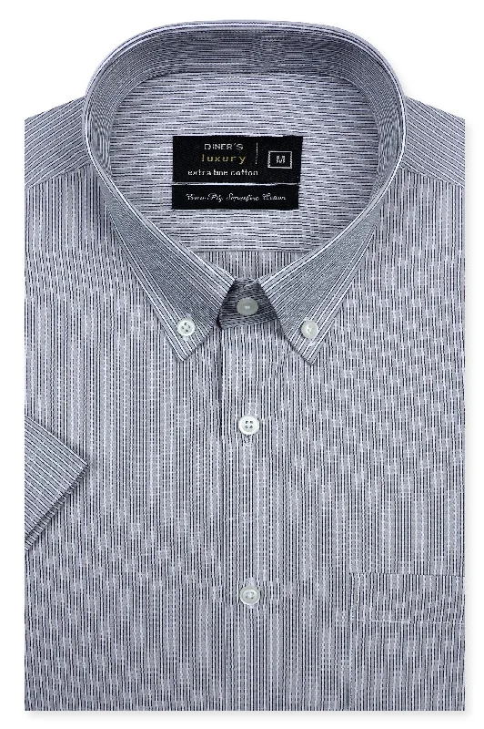 Grey Formal Luxury Shirt (Half Sleeves)Gym Shirts