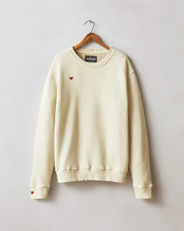 Valentine's Relaxed Crewneck - Pale khakiCrewneckshirt