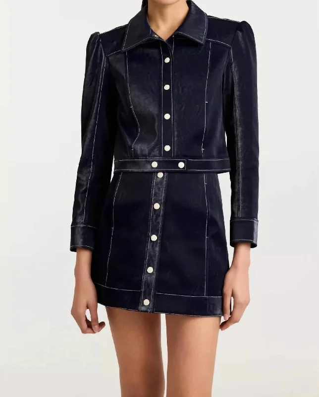 Ciara Jacket In Navy/whiteArtist Jackets