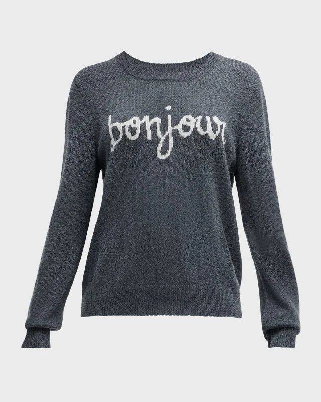 Bonjour Graphic Crewneck SweaterCrewneckhistory