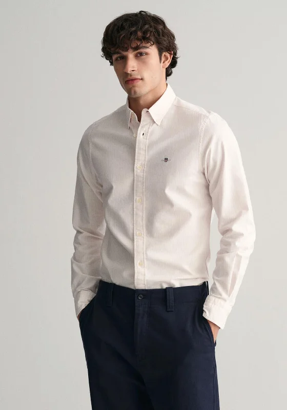 Gant Oxford Banker Stripe Shirt, Light PinkHip-Hop Shirts