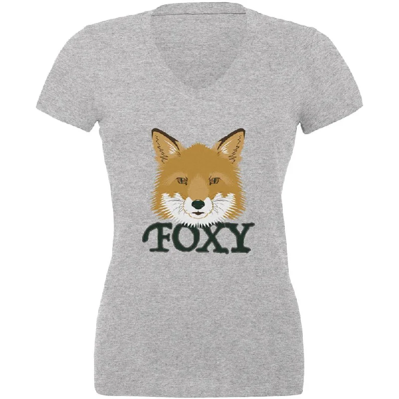 Foxy Heather Juniors V-Neck T-ShirtVNeckTopPro