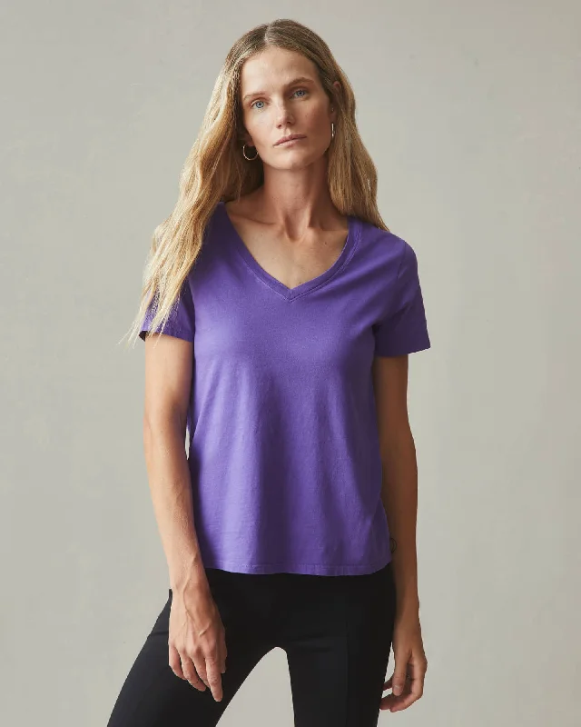 Classic Cotton V-Neck Tee - Ultra VioletVNeckTopLeviathan