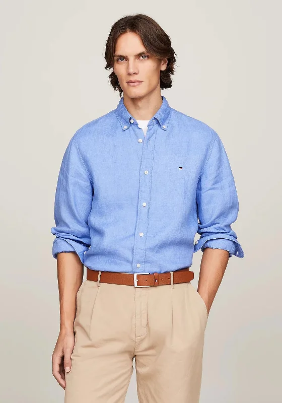 Tommy Hilfiger Pigment Dyed Linen Shirt, Blue SpellLuxury Shirts